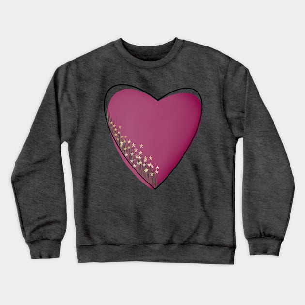 Floral heart Crewneck Sweatshirt by BanaynaDesigns